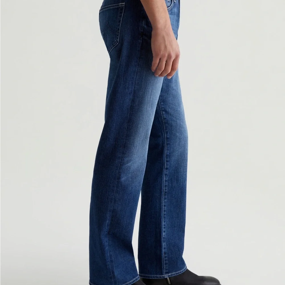 Ag Adriano Goldschmied Blue Straight Jeans - Picture 3 of 4